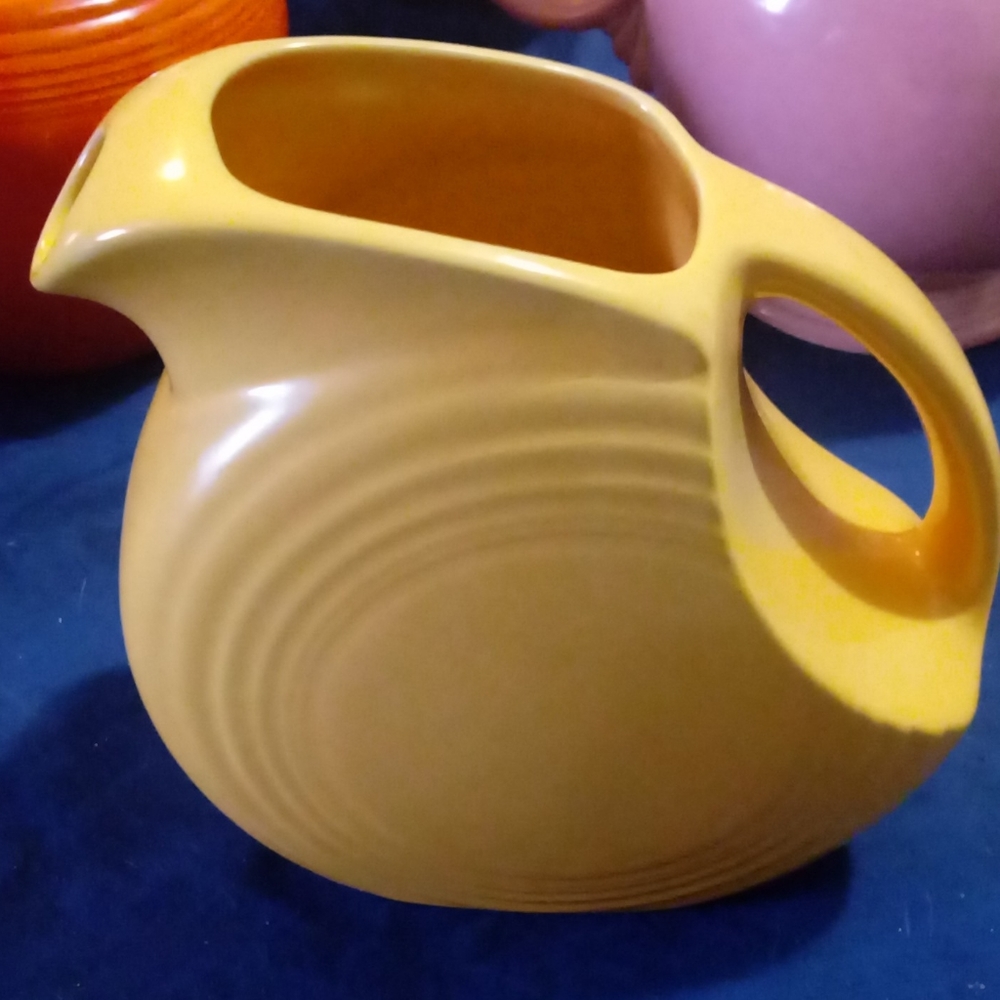 Vintage Homer Laughlin Fiestaware 6" Small 24oz Pitcher in Yellow